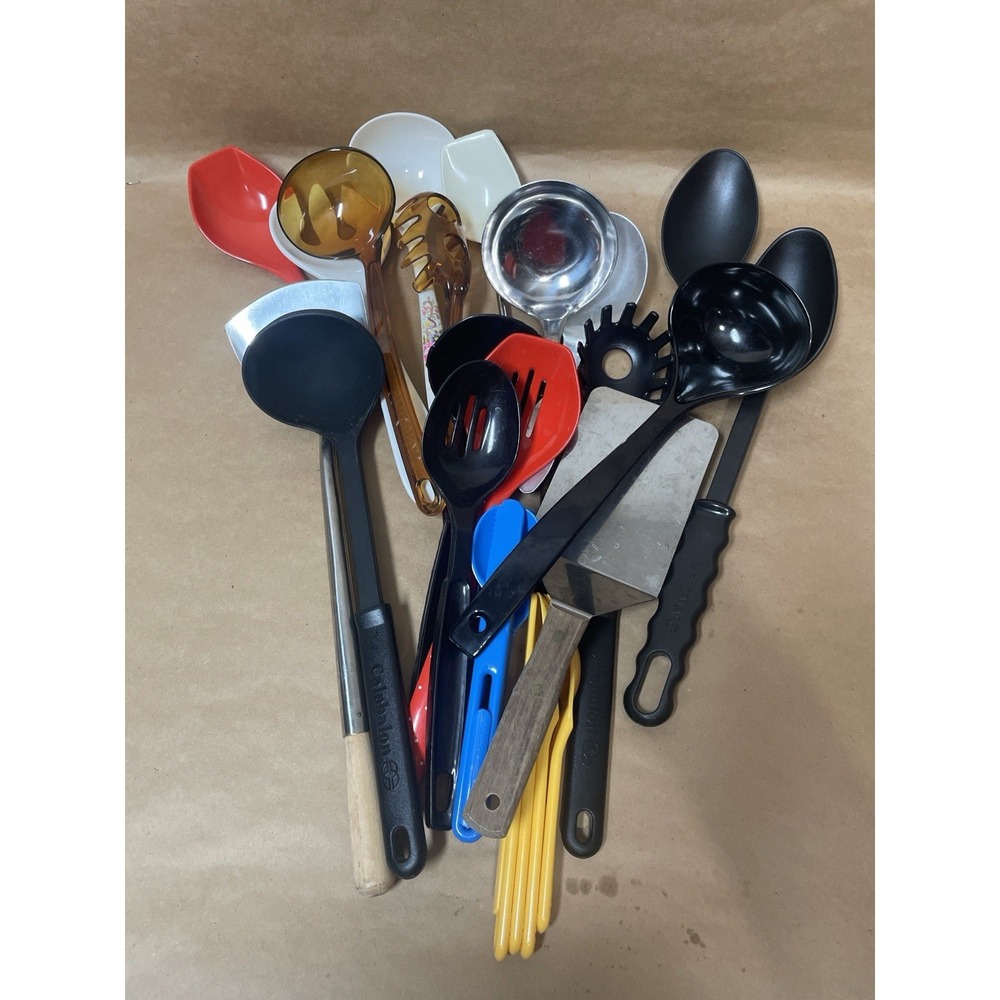 20pc Kitchen Utensil Lot Calphalon Farberware Ultratemp Ladles Spoons
